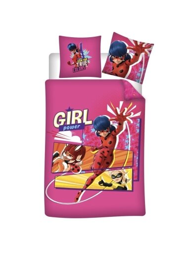 Patalynės komplektas Miraculous Ladybug Girl Power 3664DZP5