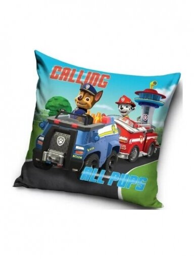 Paw Patrol Calling pagalvės užvalkalas 40x40cm 2755D11 Paw Patrol Calling pagalvės užvalkalas 40x40cm 2755D11