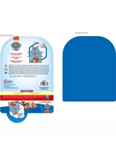 Paw Patrol kalėdinė virtuvės šefo prijuostė ir kepurė 1930D06