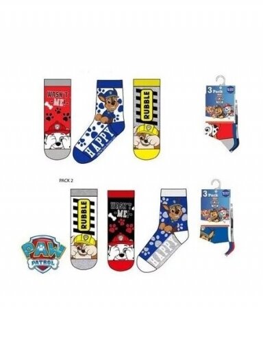 Paw Patrol kojinių rinkinys, 3 poros 1392D07