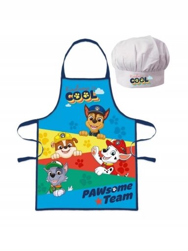 Paw Patrol mėlyna virtuvės šefo prijuostė su kepure 1448D095