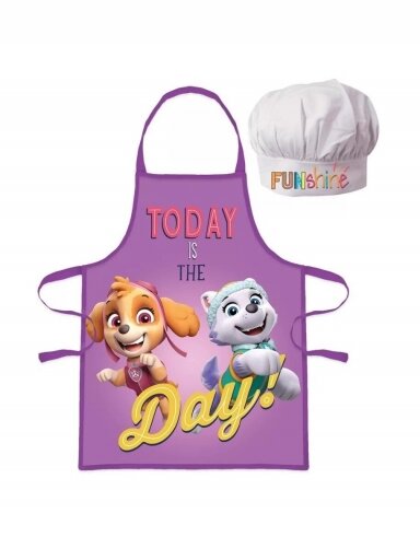 Paw Patrol violetinė virtuvės šefo prijuostė su kepure 1451D095