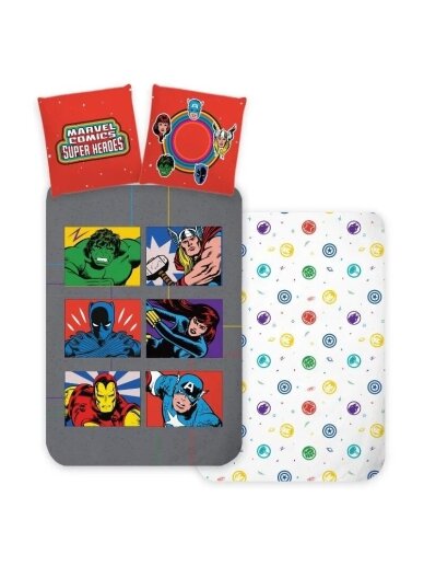 Patalynės komplektas Avengers Symbols 5154D306 Patalynės komplektas Avengers Symbols 5154D306