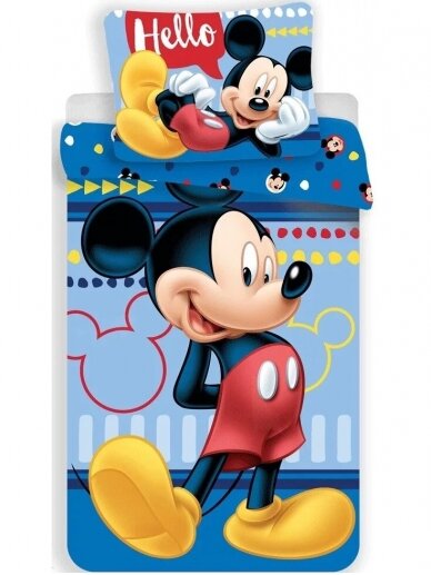 Patalynės komplektas Disney Mickey Hello 3528D98 Patalynės komplektas Disney Mickey Hello 3528D98