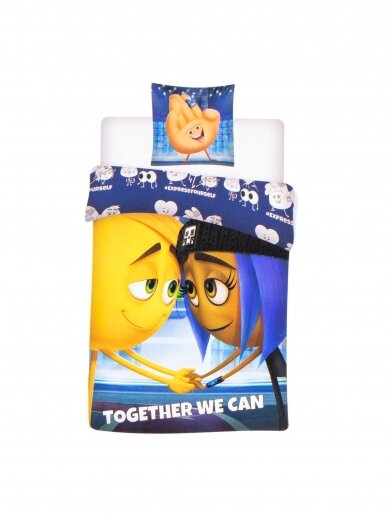 Patalynės komplektas Emoji Together we Can 3349D72-2 Patalynės komplektas Emoji Together we Can 3349D72-2