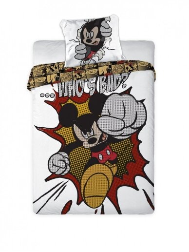 Patalynės komplektas Mickey Mouse "Who's bad? 3165D38 Patalynės komplektas Mickey Mouse "Who's bad? 3165D38