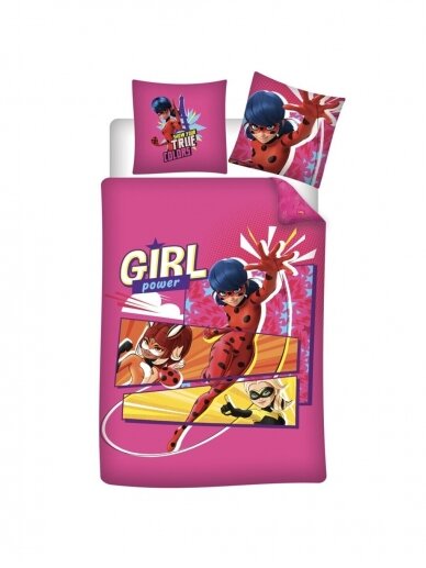 Patalynės komplektas Miraculous Ladybug Girl Power 3664DZP5 Patalynės komplektas Miraculous Ladybug Girl Power 3664DZP5