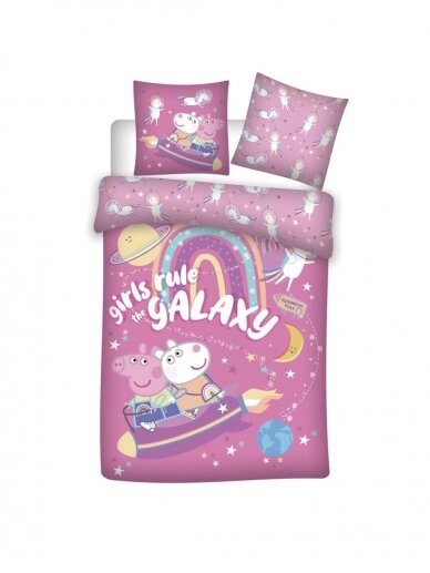 Patalynės komplektas Peppa Pig Galaxy 3514D73 Patalynės komplektas Peppa Pig Galaxy 3514D73