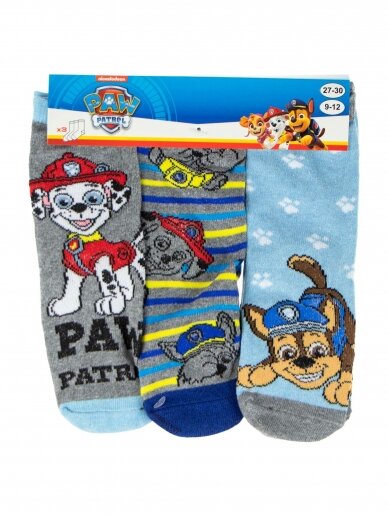 Paw Patrol 3 porų kojinių rinkinys 1811D189 Paw Patrol 3 porų kojinių rinkinys 1811D189