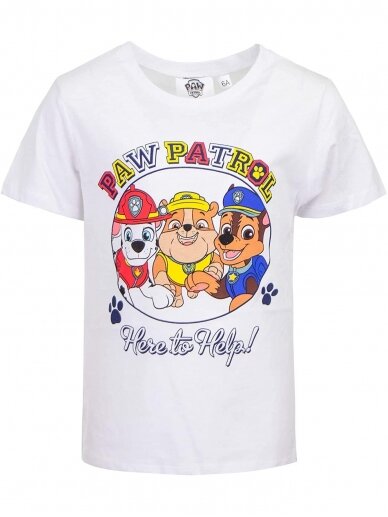 Paw Patrol balti marškinėliai 1452D061 Paw Patrol balti marškinėliai 1452D061