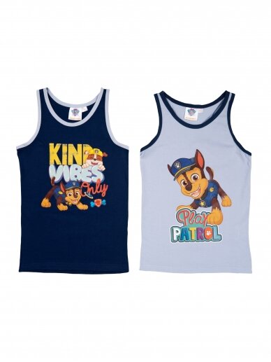 Paw Patrol King Vibes marškinėliai berniukui 2 vnt 2207D196 Paw Patrol King Vibes marškinėliai berniukui 2 vnt 2207D196