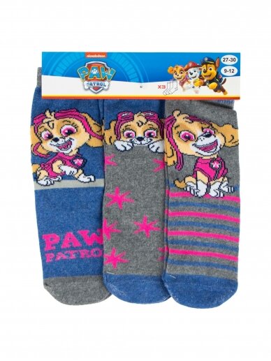 Paw patrol kojinių rinkinys, 3 poros, 1593D87 Paw patrol kojinių rinkinys, 3 poros, 1593D87
