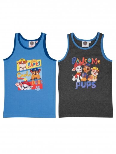 Paw Patrol marškinėliai berniukui Pawsome Pups 2 vnt 2205D197 Paw Patrol marškinėliai berniukui Pawsome Pups 2 vnt 2205D197