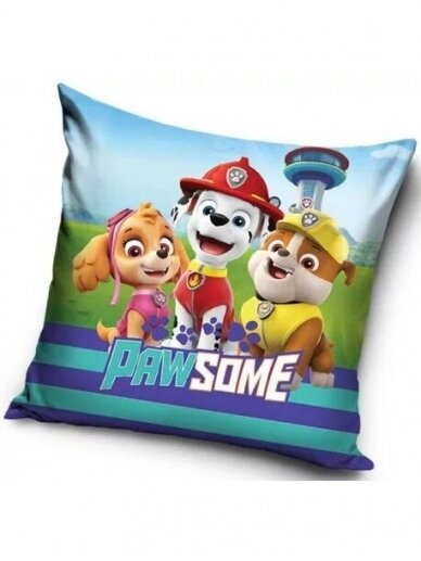 Paw Patrol Pawsome pagalvės užvalkalas 40x40cm 2982D228 Paw Patrol Pawsome pagalvės užvalkalas 40x40cm 2982D228