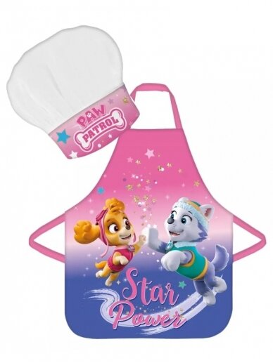 Paw Patrol Star Power virtuvės šefo prijuostė ir kepurė 2732D245 Paw Patrol Star Power virtuvės šefo prijuostė ir kepurė 2732D245