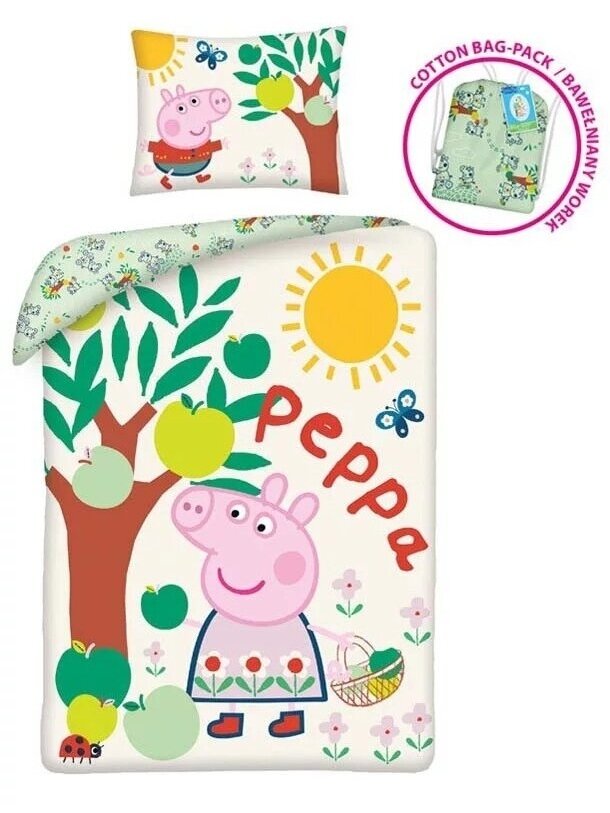 Patalynės komplektas „Peppa Pig Tree“ (140x200 cm) 5042D312 Patalynės komplektas „Peppa Pig Tree“ (140x200 cm) 5042D312