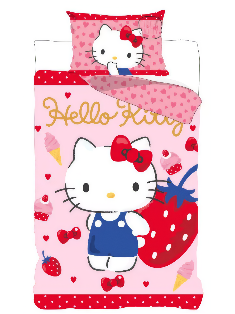 Patalynės komplektas Hello Kitty Strawberry Patalynės komplektas Hello Kitty Strawberry
