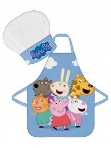 Peppa Pig Cloud virtuvės šefo prijuostė ir kepurė 2726D225