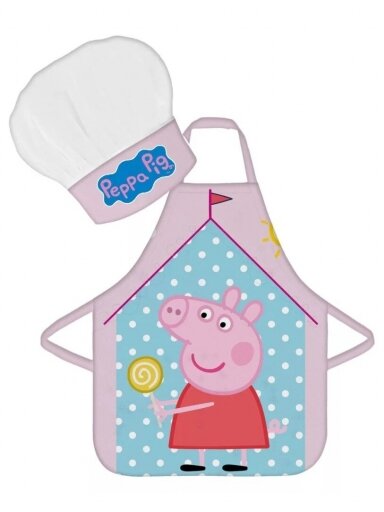 Peppa Pig Seaside virtuvės šefo prijuostė ir kepurė 2729D244