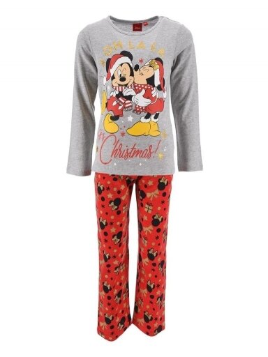 Pilka raudona kalėdinė pižama Mickey and Minnie 1937D04