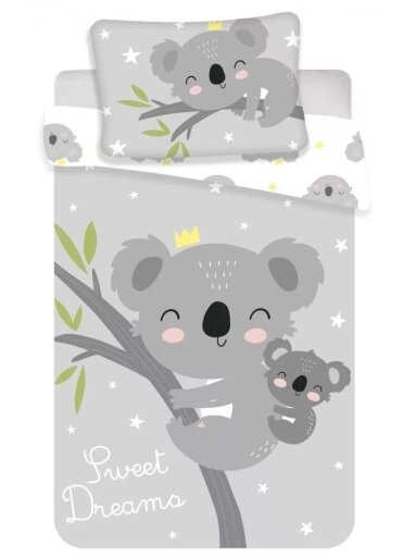 Pilkas patalynės komplektas su koala 4788D254