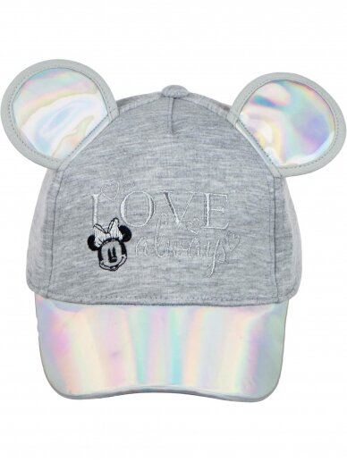 Pilka kepurė su snapeliu Minnie Mouse 3476D10 Pilka kepurė su snapeliu Minnie Mouse 3476D10