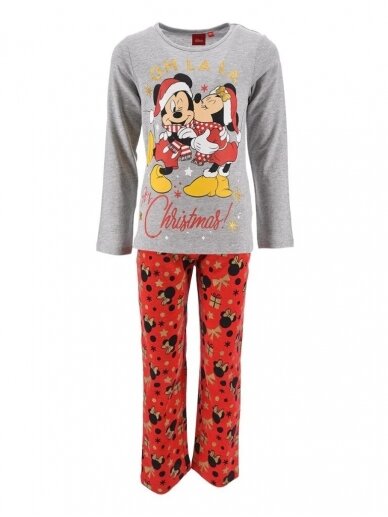 Pilka raudona kalėdinė pižama Mickey and Minnie 1937D04