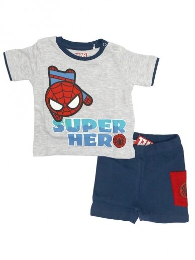 Pilkas mėlynas kostiumėlis Spiderman 2413D128 Pilkas mėlynas kostiumėlis Spiderman 2413D128