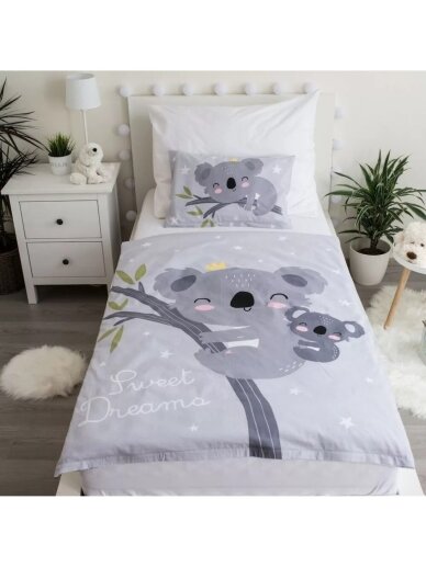 Pilkas patalynės komplektas su koala 4788D254 1 Pilkas patalynės komplektas su koala 4788D254 1
