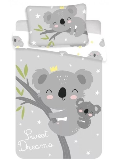 Pilkas patalynės komplektas su koala 4788D254