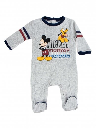 Pilkas veliūrinis kombinezonas Mickey Mouse 3177D181 Pilkas veliūrinis kombinezonas Mickey Mouse 3177D181