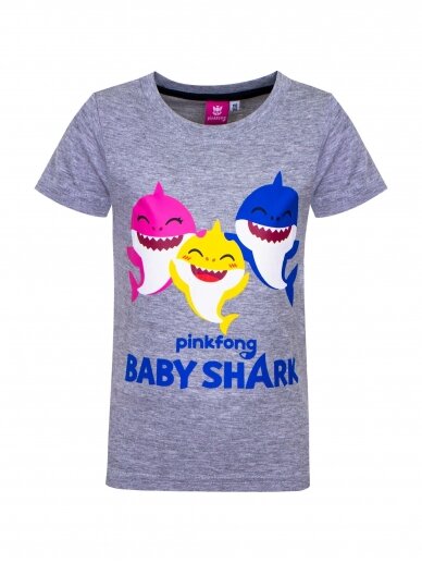 Pilki marškinėliai Baby Shark 2352D72 Pilki marškinėliai Baby Shark 2352D72