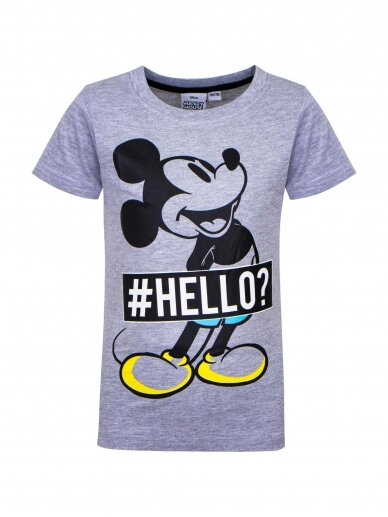 Pilki marškinėliai Mickey Mouse Hello 3175D184 Pilki marškinėliai Mickey Mouse Hello 3175D184
