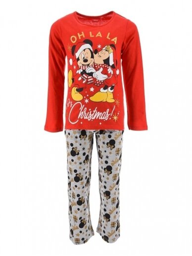 Raudona pilka kalėdinė pižama Mickey and Minnie 1938D05