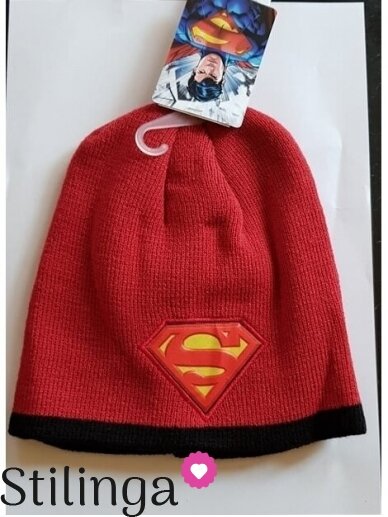 Raudona vaikiška kepurė Supermenas 0707D133