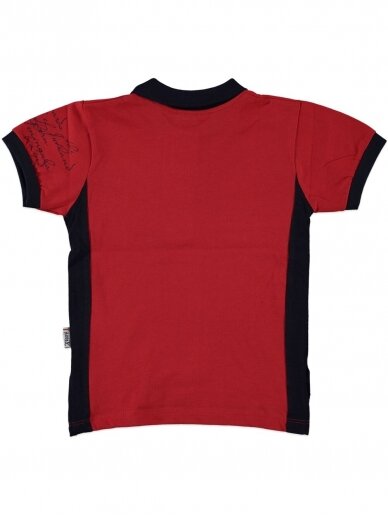 Raudoni marškinėliai su sagutėmis 0053D12