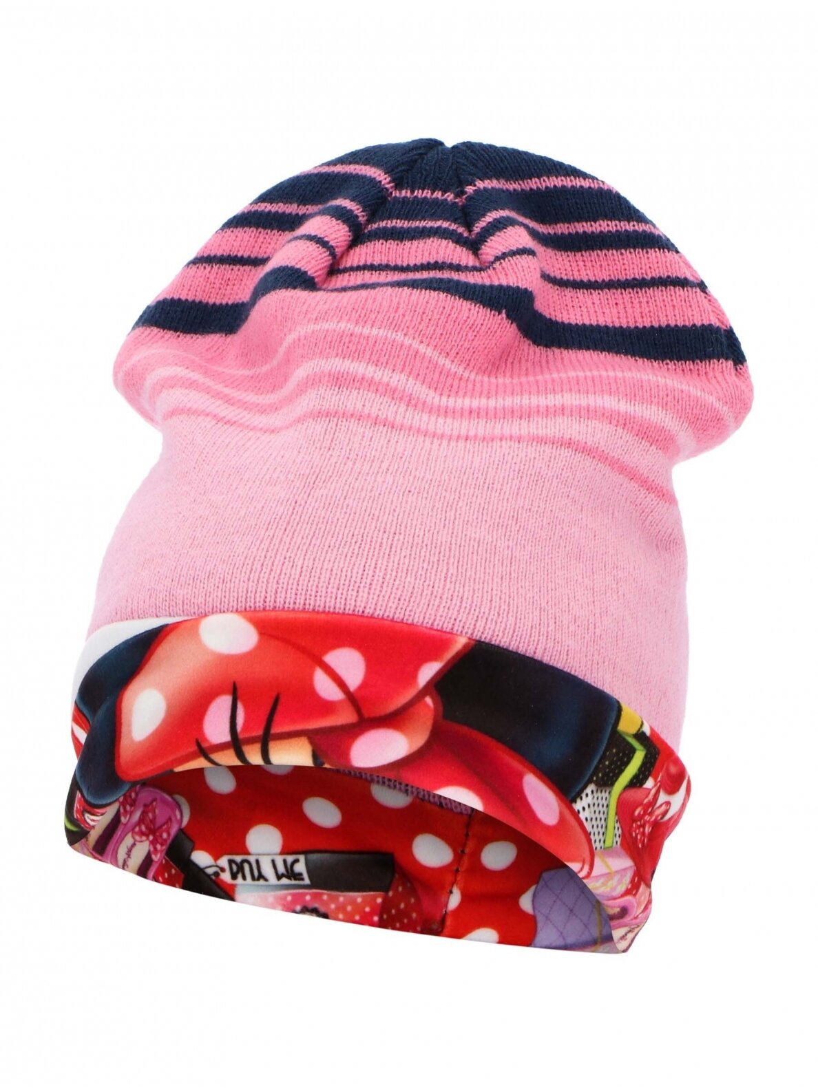 Rožinė dryžuota kepurė Minnie Mouse 3180D210 Rožinė dryžuota kepurė Minnie Mouse 3180D210