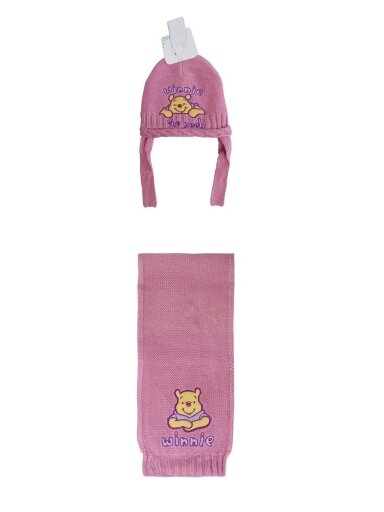 Rožinės spalvos kepurė ir šalikas WINNIE THE POOH 1050D343