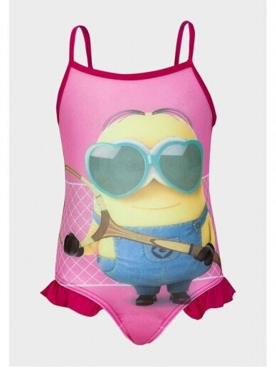 Rožinės ir bordo spalvos vientisas maudymukas Minions 1040D194 Rožinės ir bordo spalvos vientisas maudymukas Minions 1040D194