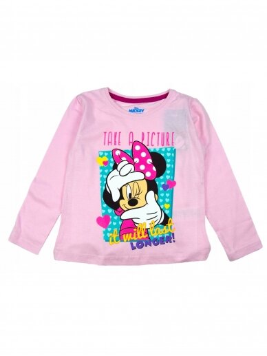 Rožinės spalvos marškinėliai Minnie Mouse 1289D127