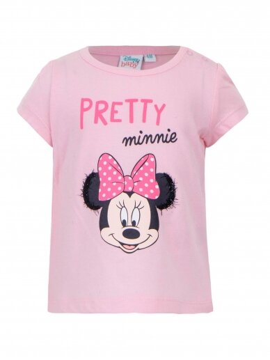 Rožinės spalvos marškinėliai Minnie Mouse 3106D92 Rožinės spalvos marškinėliai Minnie Mouse 3106D92