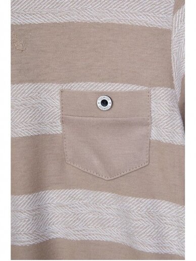 Smėlio spalvos dryžuotas plonas džemperis 0812D165