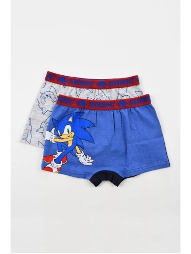 Sonic the Hedgehog Face vaikiškos trumpikės, 2 vnt 5150D8 Sonic the Hedgehog Face vaikiškos trumpikės, 2 vnt 5150D8