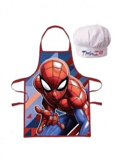 Spiderman virtuvės šefo prijuostė su kepure 1997D54