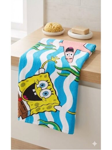 SpongeBob Seaweed rankšluostis rankoms ir veidui 4273D347 SpongeBob Seaweed rankšluostis rankoms ir veidui 4273D347