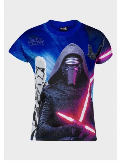 Star Wars marškinėliai su mėlynos spalvos apykakle 0965D181 Star Wars marškinėliai su mėlynos spalvos apykakle 0965D181