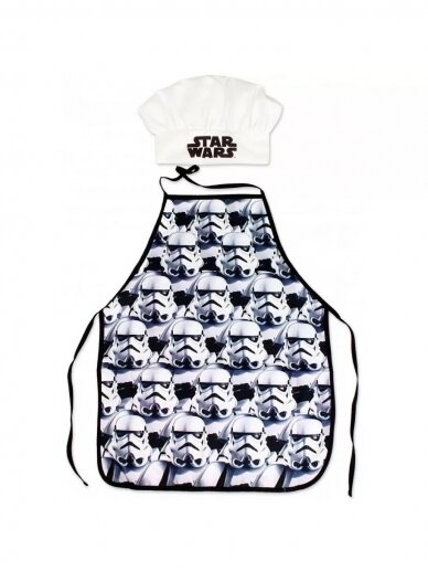 Star Wars virtuvės šefo prijuostė su kepure 1996D50