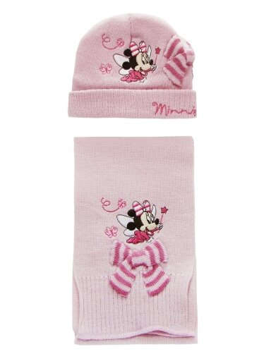 Šviesiai rožinės spalvos kepurė ir šalikas MINNIE MOUSE 1049D343
