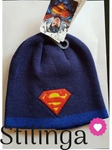 Tamsiai mėlyna vaikiška kepurė Supermenas 0706D133