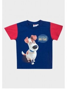 Tamsiai mėlyni marškinėliai trumpomis rankovėmis The Secret Life of Pets 0543D105